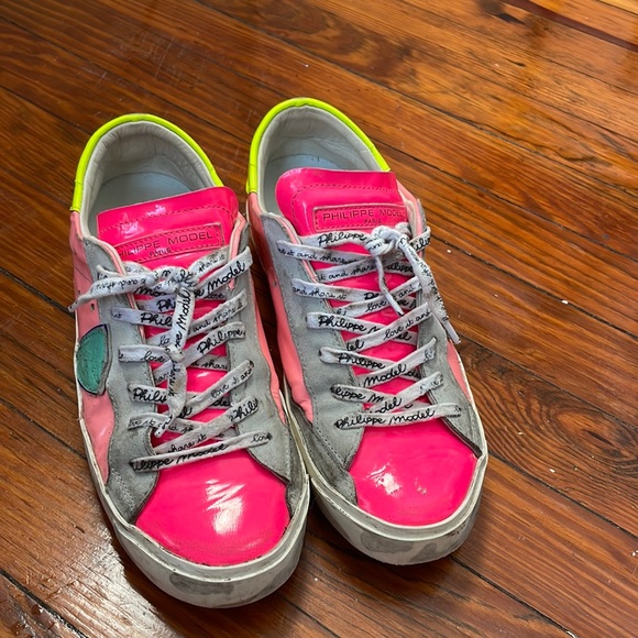 Philippe Model Paris Neon size 38 pop color sneaker tennis shoe - Picture 1 of 8